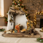 Preview: Kleine Weihnachtskrippe Raitenberg inkl. heiliger Familie K001-01 und Schaf, Maße: ca. 28 x 20 x 22 cm